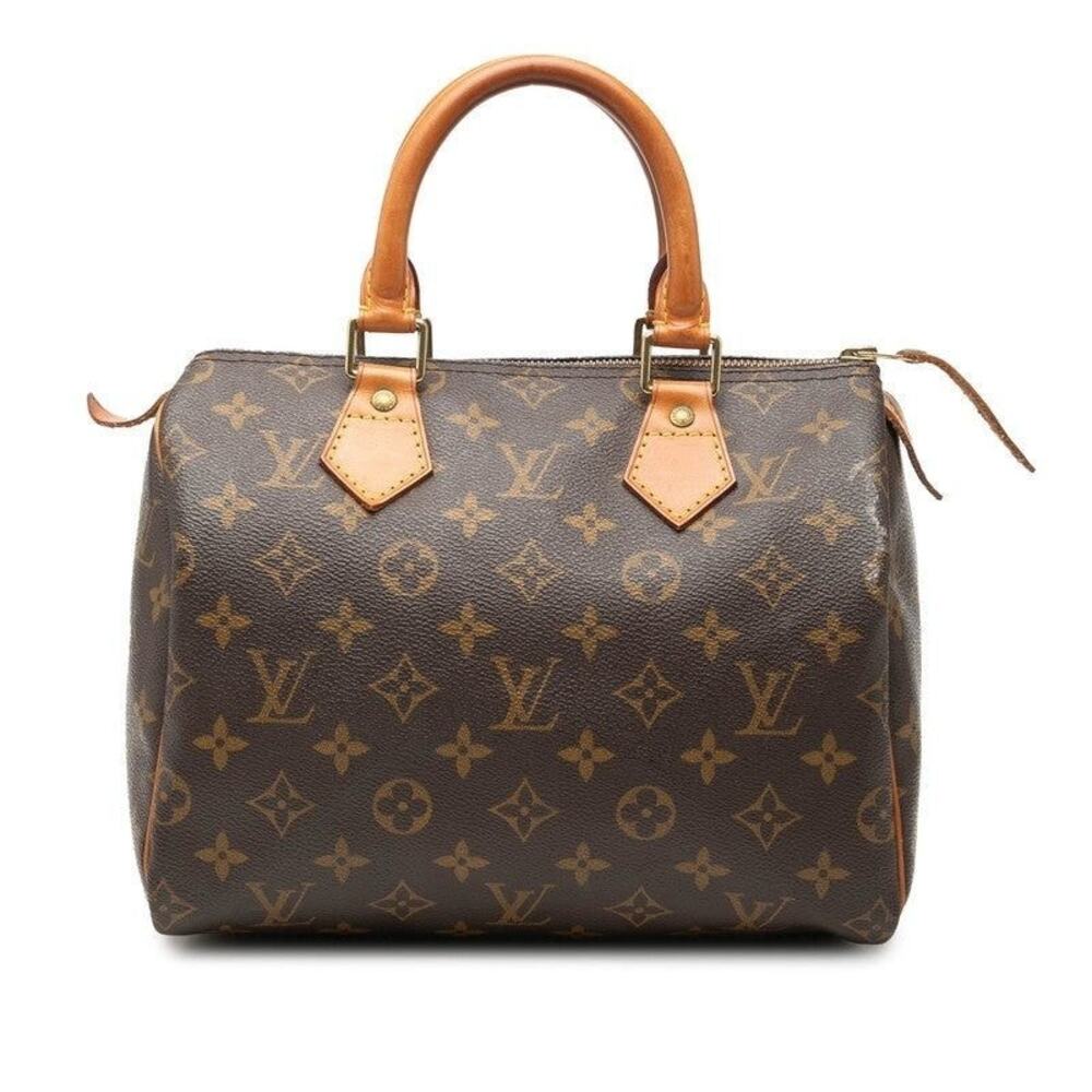 Louis Vuitton Monogram Speedy 25 Handbag Brown